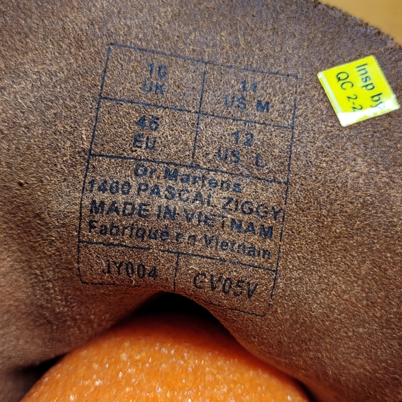 Dr. Martens 1460 PASCAL ZIGGY LEATHER LACE UP BOOTS TAN LUXOR 11 Men / 12 Women - Picture 5 of 15